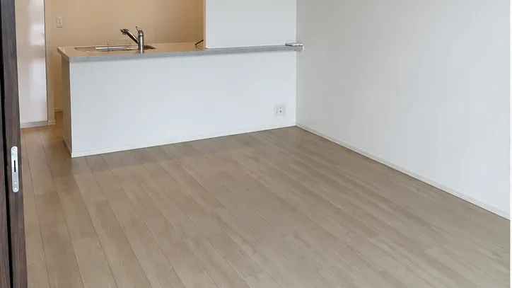 床が広く写った、お部屋全体の写真の例